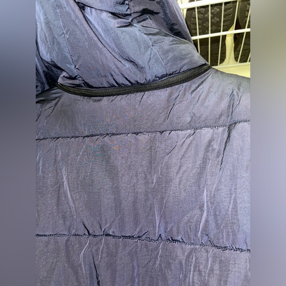 Etage Long Length Puffer Jacket Navy Blue Size 6 - Picture 4 of 7